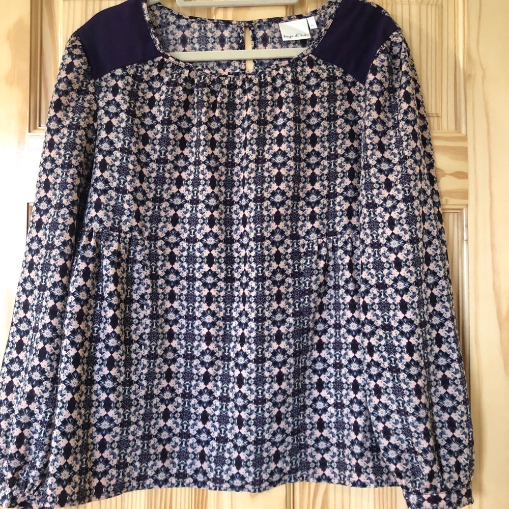 Kaya di Koko Purple Long Sleeve Blouse